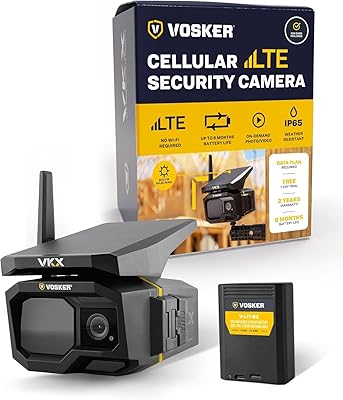 Vosker VKX Solar Powered 4G-LTE Outdoor Cellular Security Camera