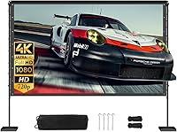 Queension 120-inch Outdoor Projector Screen with Stand — image 1