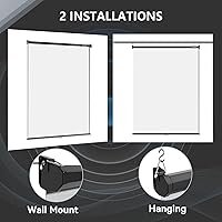 RAUBAY Retractable Pull Down White Screen Backdrop 59.8″ x 86.6″ — image 5