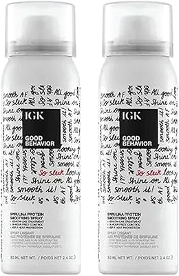 IGK Good Behavior Spirulina Protein Smoothing Hairspray 2.4oz (Pack of 2)