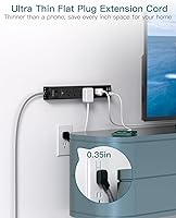 Addtam 15 Ft Surge Protector Power Strip with 6 Outlets and 4 USB Ports — image 4