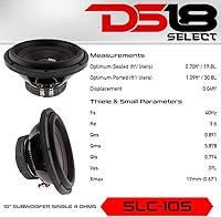 DS18 SLC10S 10-Inch Car Subwoofer — image 2