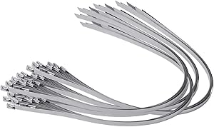 Supreme 14″ 316 Stainless Steel Cable Zip Ties, 150 lb, 100 Pack
