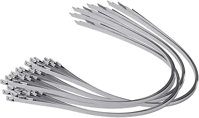 Supreme 14″ 316 Stainless Steel Cable Zip Ties, 150 lb, 100 Pack