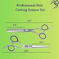 Black Widow 6″ Hair Cutting Scissors Thinning Shears Kit — image 7