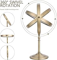 Gecious Antique Brass Makeup Mirror 1X/10X 8 Inch — image 4