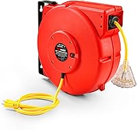 ReelWorks 75ft Extension Cord Reel with LED Light Up Connector — image 1