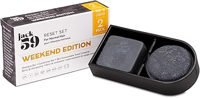Jack59 Vitality Weekend Edition Travel Set Shampoo and Conditioner Bars for Oily Hair