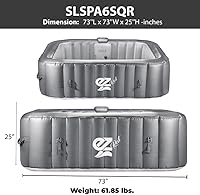SereneLife SLSPA6SQA Outdoor Portable Hot Tub 6-Person Inflatable Spa — image 7