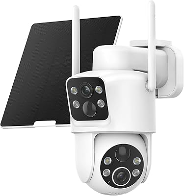 TKENPRO Dual Lens Solar Security Camera