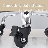 CoVibrant Adjustable Rolling Stool with Extra Wide Seat (19″-24″) — image 5