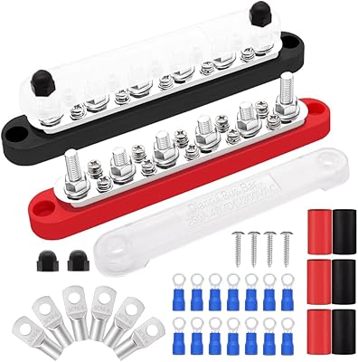 Dianrui 12V Bus Bar Power Distribution Block 250A