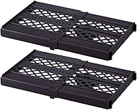 LockerMate Adjust-A-Shelf Locker Shelf, Black, 2-Pack — image 1