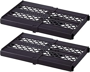 LockerMate Adjust-A-Shelf Locker Shelf, Black, 2-Pack