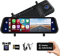 AMprime RM 9.66-inch Mirror Dash Cam with Wireless CarPlay & Android Auto — image 1