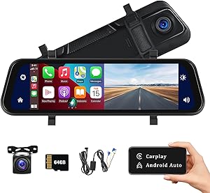 AMprime RM 9.66-inch Mirror Dash Cam with Wireless CarPlay & Android Auto Review