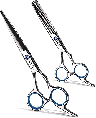ULG Professional Hair Cutting Scissors Thinning Shears Kit 6.5 inch