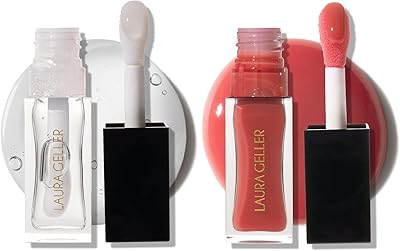 Laura Geller Fine Shine Glossy Lip Oil Duo - Rose Garden + Glass Half Full