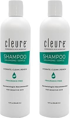Cleure Hypoallergenic Volumizing Shampoo, 12 oz (Pack of 2)