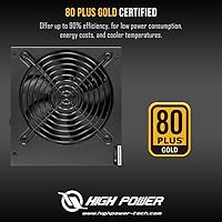 High Power 600W Power Supply, 80 Plus Gold Certified — image 2