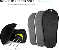 3-Pair Luxury Spa Slippers - Cotton Memory Foam Non-slip Closed Toe — image 5