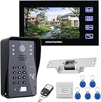 MOUNTAINONE Touch Key 7″ LCD RFID Password Video Door Phone Intercom System — image 1