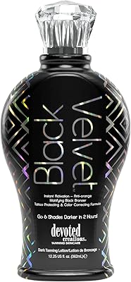Devoted Creations Black Velvet Anti-Orange Mattifying Black Bronzer Tanning Lotion 12.25oz