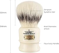 Simpson Chubby 2 Synthetic Shaving Brush - Faux Ivory — image 2
