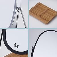 JOYOEIKON Tabletop Magnifying Makeup Mirror with Bamboo Tray — image 8