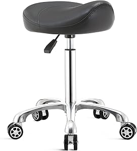Nolasalon Saddle Stool Chair with Wheels Review