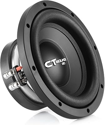 CT Sounds Bio 8” 600-Watt Dual 2-Ohm Car Subwoofer