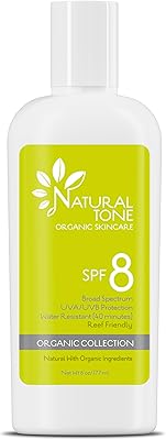 Natural Tone Organic Skincare SPF8 Mineral Sunscreen 6oz