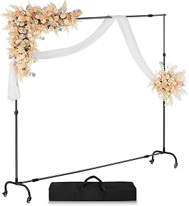 VEVOR Backdrop Stand with Wheels 7 x 10 ft
