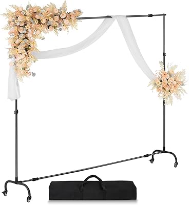 VEVOR Backdrop Stand with Wheels 7 x 10 ft