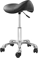 Saloniture Professional Ergonomic Saddle Stool, Black — image 1