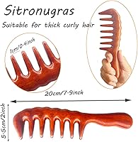 Sitronugras Handmade Wide Tooth Sandalwood Comb — image 3