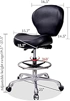 MWOSEN Height Adjustable Rolling Stool — image 3