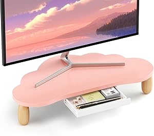 AFOOYO Cloud-Shaped Monitor Stand Riser with Drawer Review