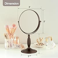 OVENTE 8" Tabletop Makeup Mirror with 1X/7X Magnification — image 6
