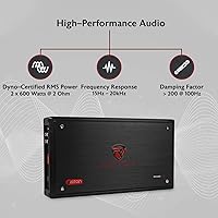 Rockville RXD-T2 2400W 2-Channel Car Amplifier — image 2