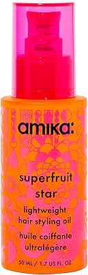 amika Superfruit Star Lightweight Hair Styling + Heat Defense Oil, 1.7oz