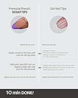 BTArtboxnails Purple French Tip Press On Nails - Short Almond Shape, 160Pcs — image 6