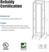 Raising Electronics 27U 4-Post Open Frame Server Rack 24″ Depth — image 3