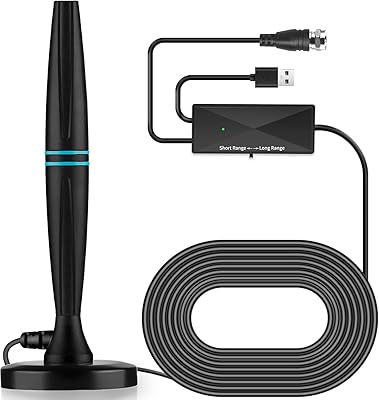 Lyrwihn TV Antenna Indoor 320 Miles with Signal Booster
