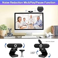 HDZIYU 4K Webcam with Microphone and Tripod — image 6