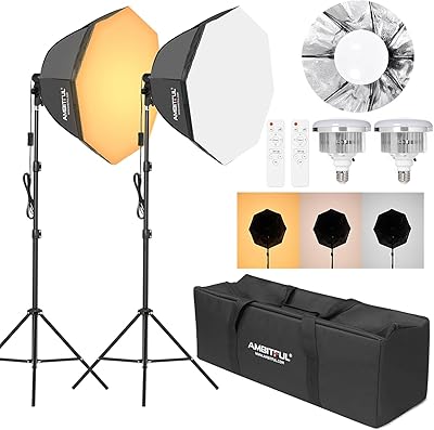 AMBITFUL AL-50 Softbox Photography Lighting Kit
