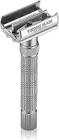 Vikings Blade Adjustable Double Edge Safety Razor – The Emperor Frosted Chrome — image 5