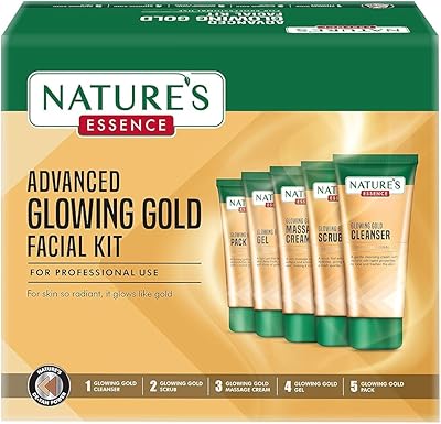Nature's Essence Glowing Gold Facial Kit, 500g (5x100g)