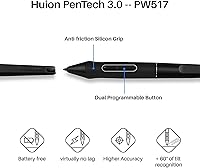 HUION Inspiroy Keydial KD200 Wireless Drawing Tablet — image 7