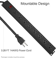 HHSOET Metal 8 Outlet Power Strip — image 4